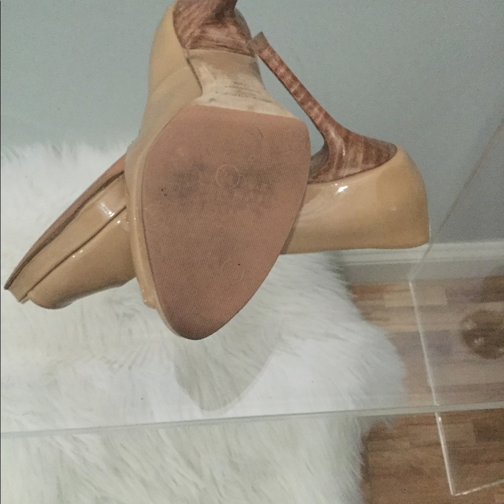 Nude Jimmy Choo peep toe Amina pumps size 38 - Picture 7 of 8